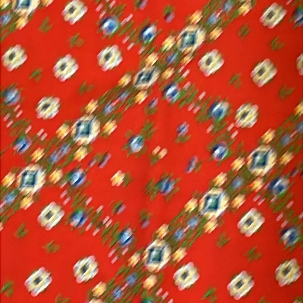 Vintage Napkins,  Red Calico Cotton, 5
